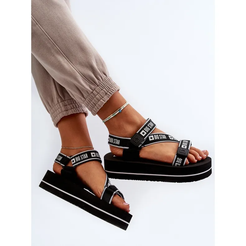 Women's Sandals on the Big Star Platform NN274A525 Black