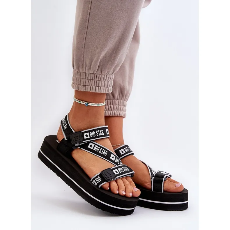 Women's Sandals on the Big Star Platform NN274A525 Black