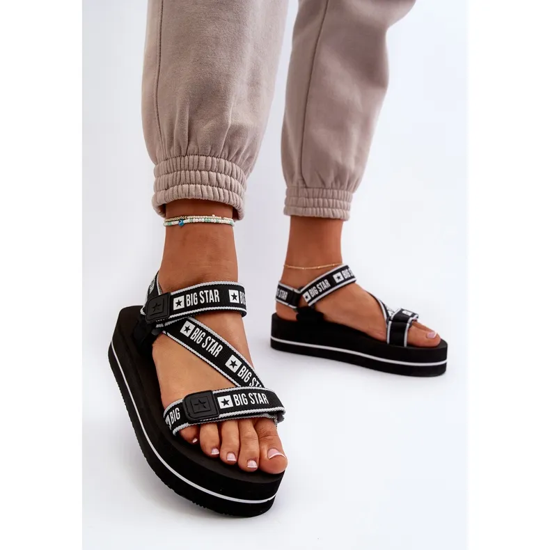 Women's Sandals on the Big Star Platform NN274A525 Black