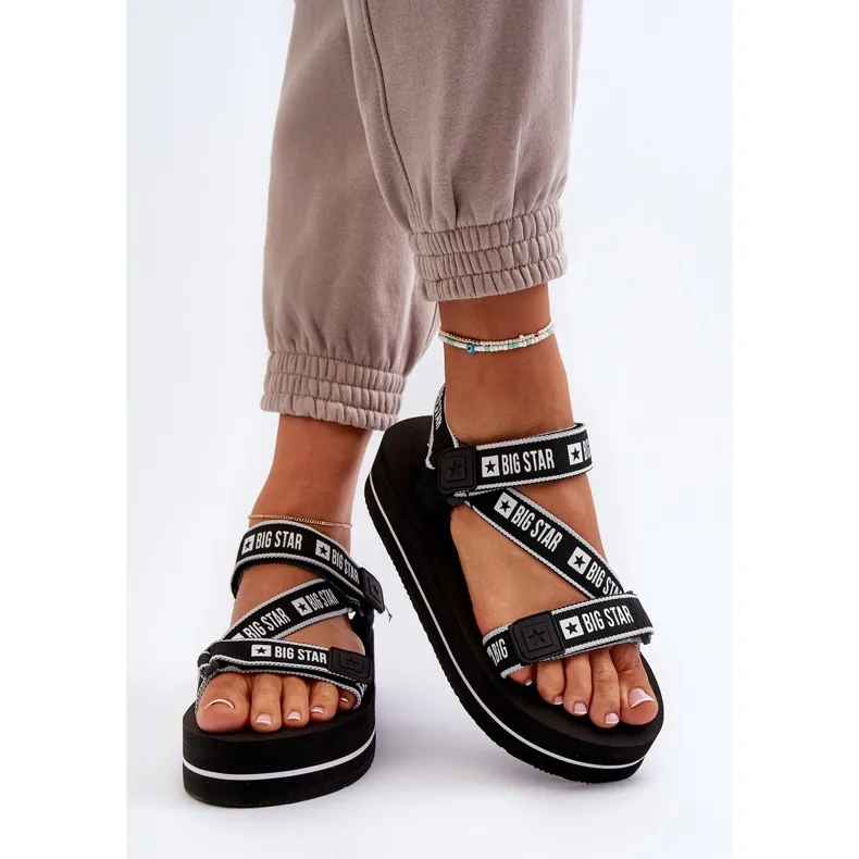 Women's Sandals on the Big Star Platform NN274A525 Black